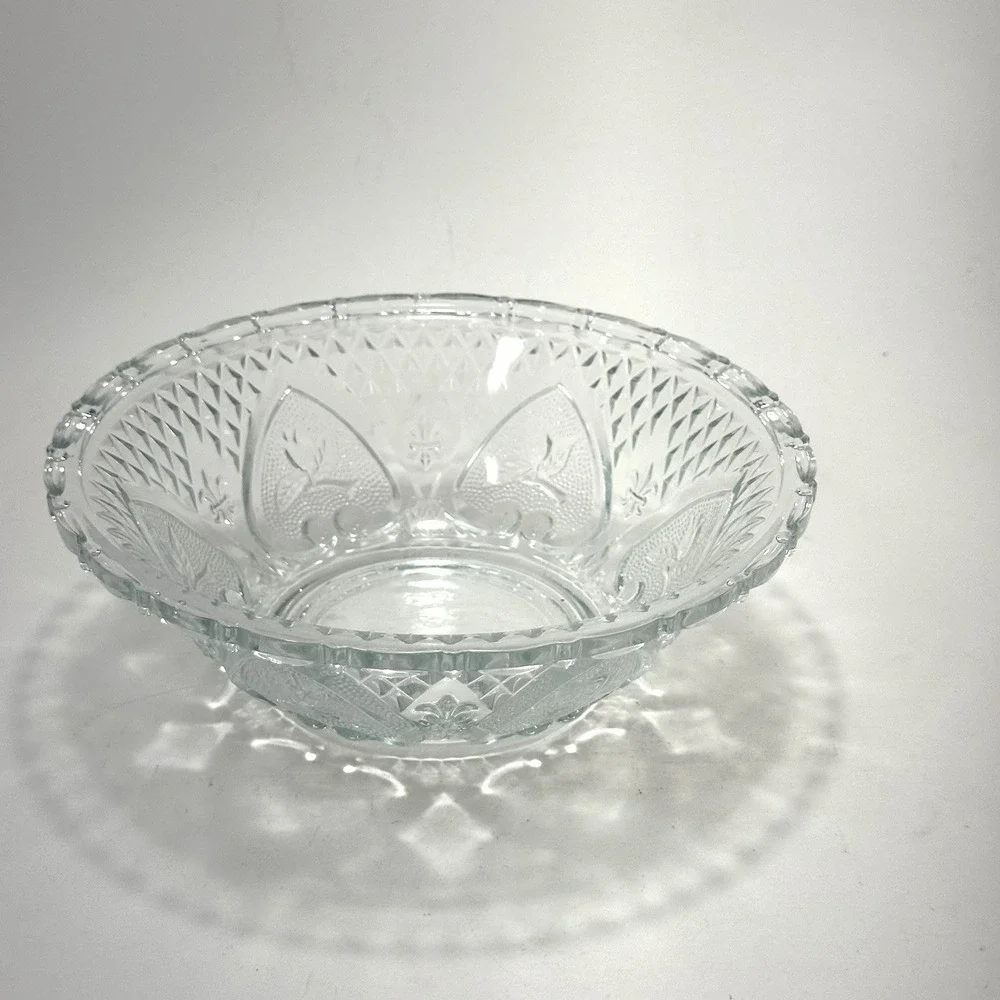 VTG KIM Indonesia Clear Pressed Glass Bowl 7